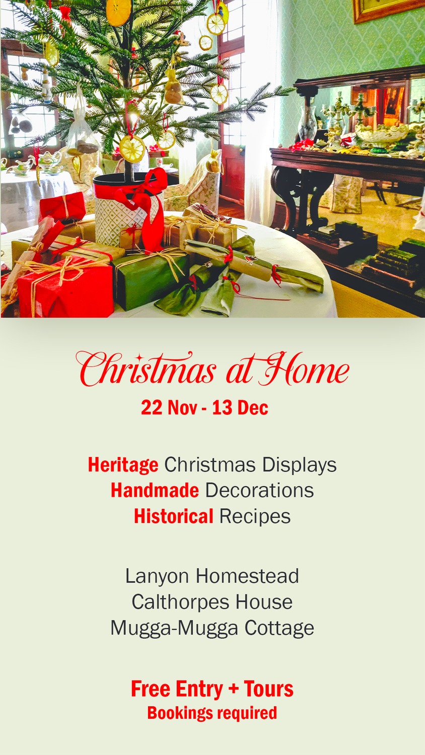 TOURS: Christmas at ACT Historic Places