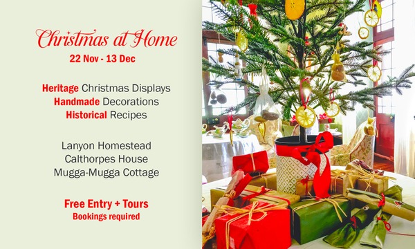TOURS: Christmas at ACT Historic Places