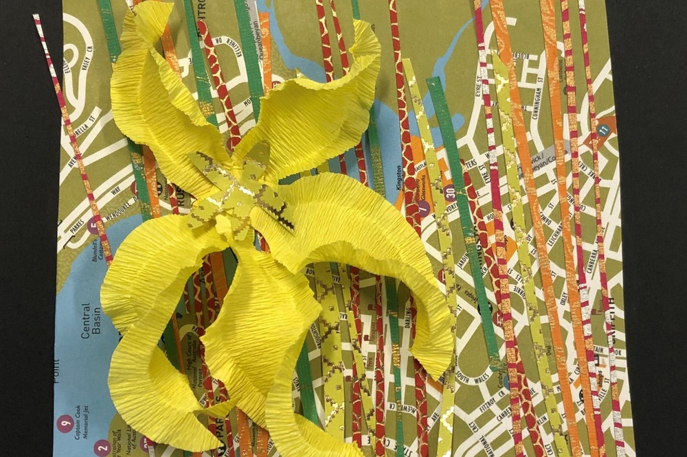 FLORIADE MAKERSPACE: Make a Goodenia Pinnatifida 'Scrambled Eggs' Flower Collage